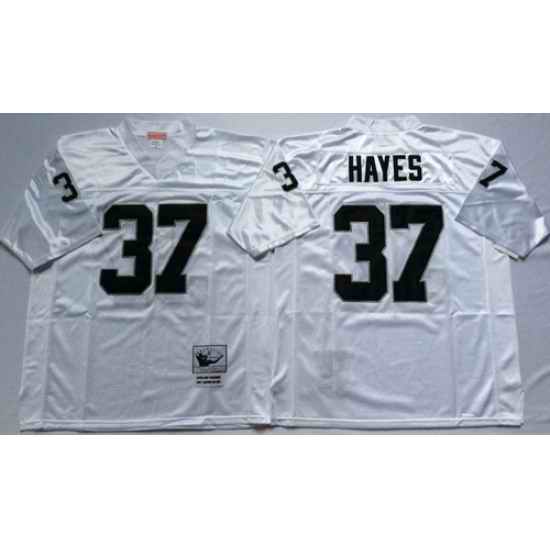 Mitchell And Ness Raiders #37 Lester Hayes White Throwback Stitched NFL Jersey